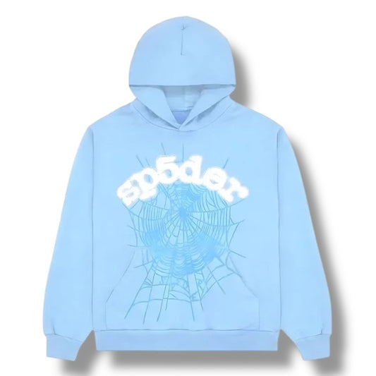 Sp5der Light Blue Hoodie