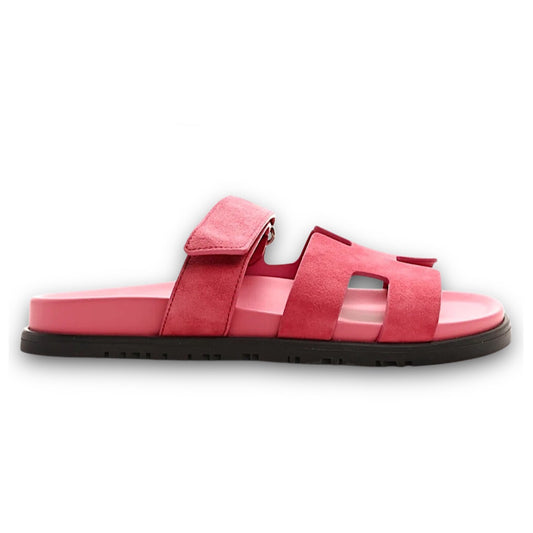 Hermes Suede Goatskin Sandals Rose Aphrodite