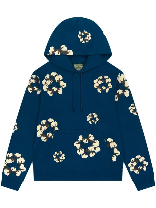 Denim Tears Cactus Wreath Blue Hoodie
