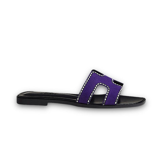 Hermes Oran Sandal Violet Majorette