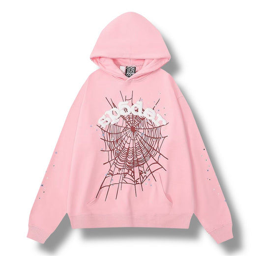 Sp5der Web Pink Hoodie